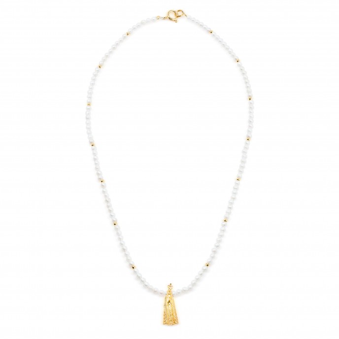 PEARL NECKLACE WITH SAINT