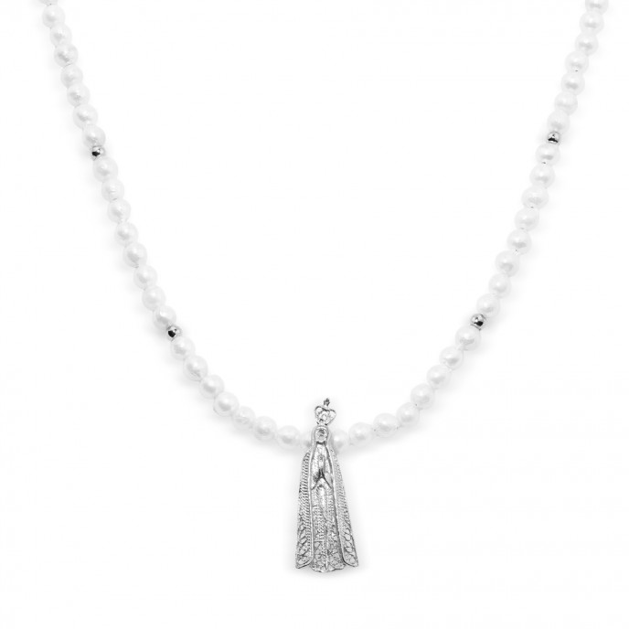 PEARL NECKLACE WITH SAINT