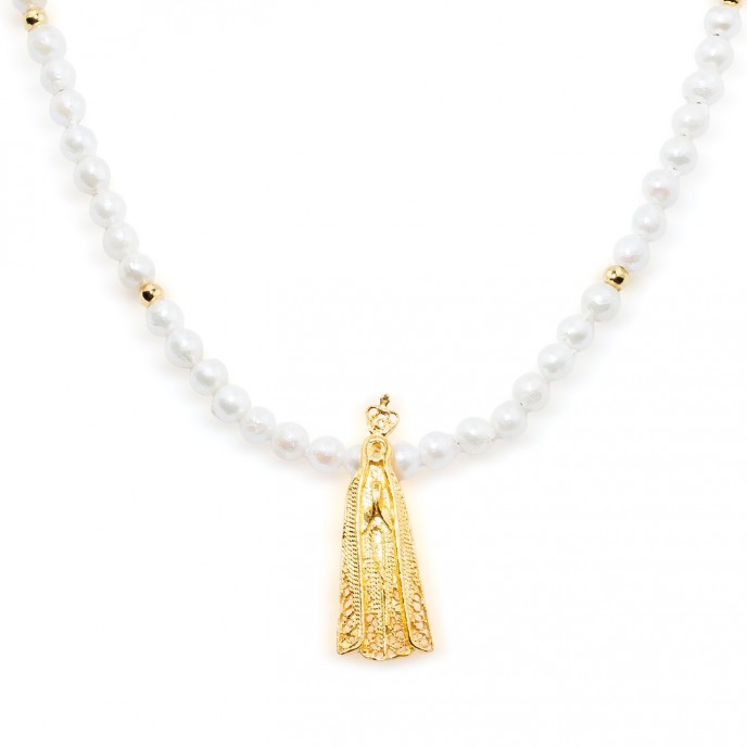 PEARL NECKLACE WITH SAINT