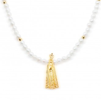 PEARL NECKLACE WITH SAINT