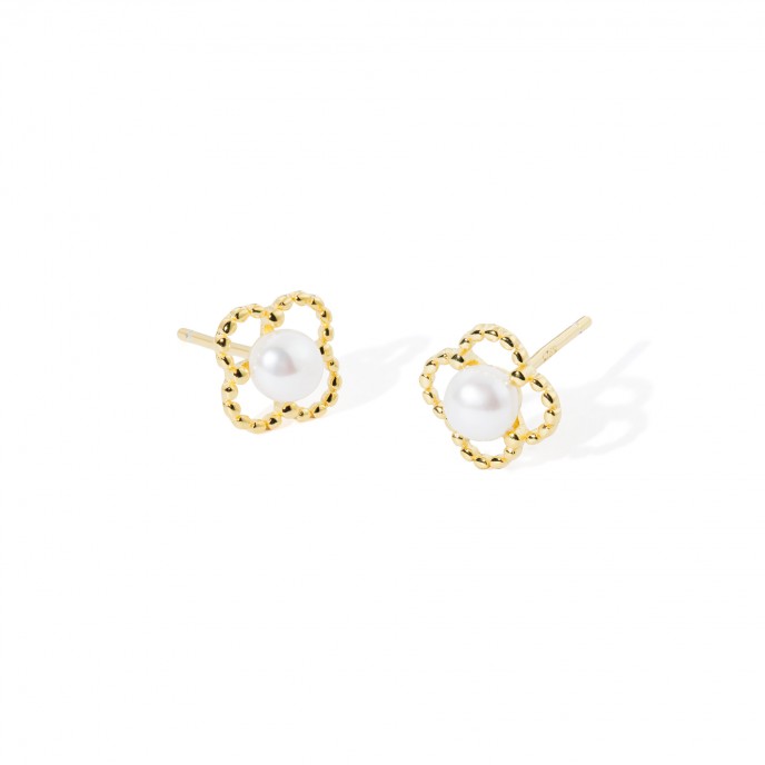 SILVER EARRINGS WITH PEARL