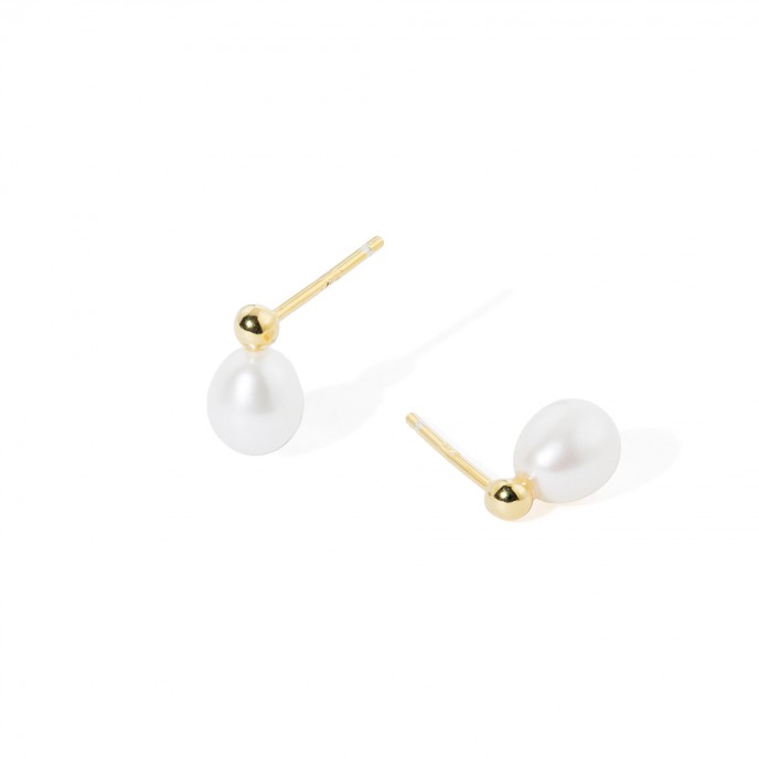 SILVER EARRINGS WITH PEARL