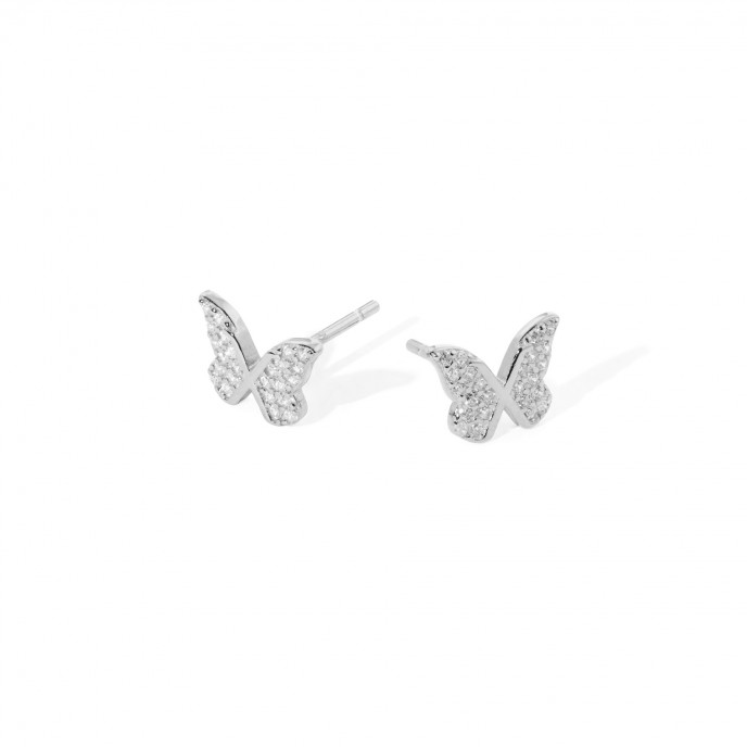 SILVER BUTTERFLY EARRINGS