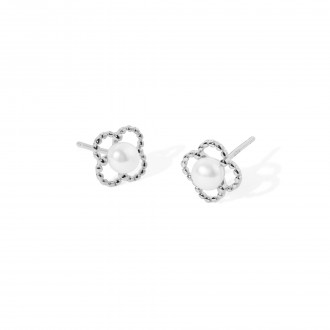 SILVER EARRINGS WITH PEARL