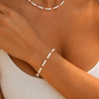 PEARLS SILVER BRACELET