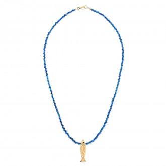 LAPIS LAZULLI NECKLACE WITH A SARDINE