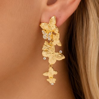 PENDIENTES MARIPOSAS DE ACERO