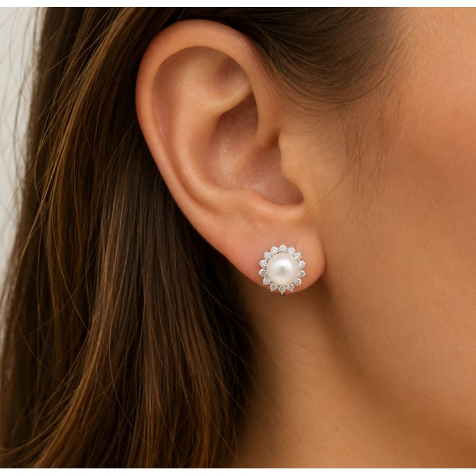 PENDIENTES CON PERLA