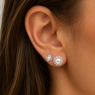 PENDIENTES CON PERLA