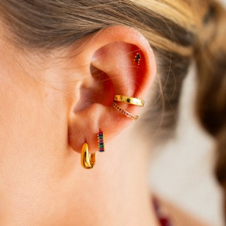 SILVER 1.2CM HOOPS