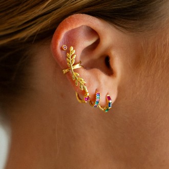 SILVER EARRINGS WITH ZIRCON