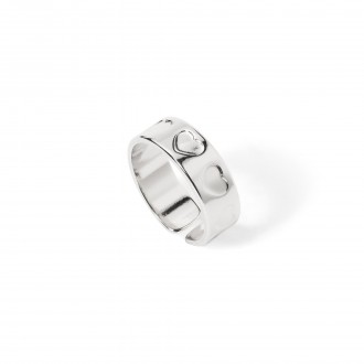 HEARTS STEEL RING