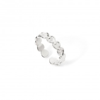 HEARTS STEEL RING
