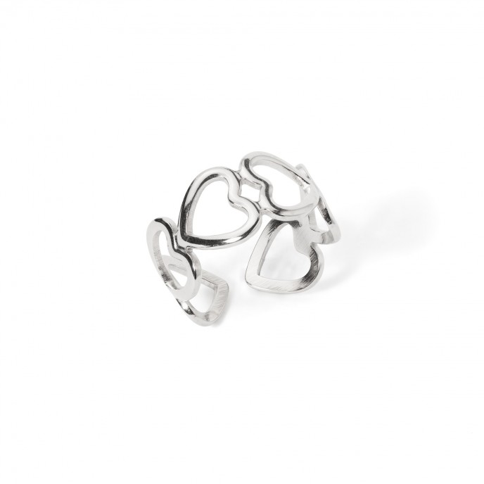 ANILLO CORAZONES DE ACERO