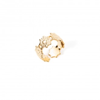 ANILLO FLORES DE ACERO