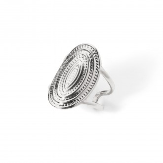 ANILLO OVAL ACERO