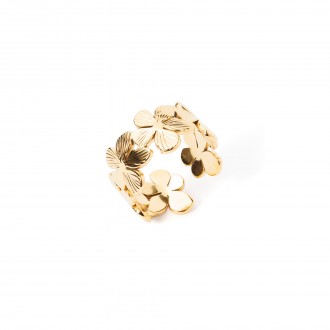 ANILLO FLORES DE ACERO