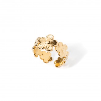 ANILLO FLORES DE ACERO