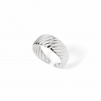 STEEL RING WITH STRIPES