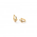 Metal chapado en oro con circonita blanca.