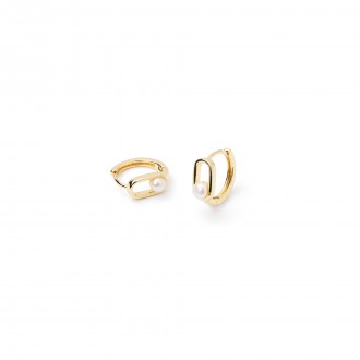 AROS DE METAL CON PERLA