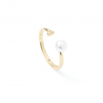 ANILLO DE METAL CON PERLA