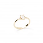 Metal Plaqueado a Ouro com Zirc�o Branco
