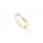 Gold-plated metal with white zircon.