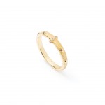 Metal chapado en oro con circonita blanca.