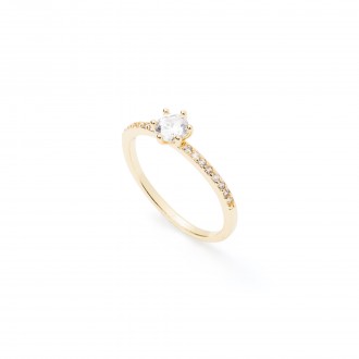 SOLITARY METAL RING