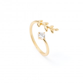 LEAVES METAL RING