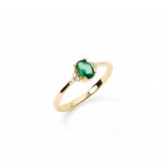 Metal Plaqueado a Ouro com Zirc�o Verde