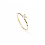 Metal Plaqueado a Ouro com Zirc�o Branco