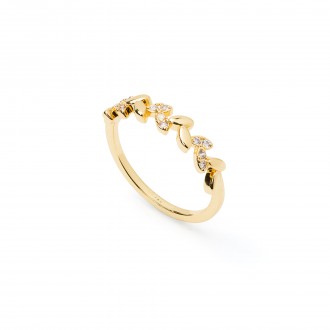 ANILLO HOJAS DE METAL