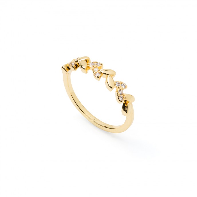 ANILLO HOJAS DE METAL