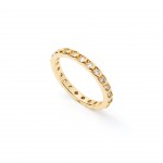 Gold-plated metal with white zircon.