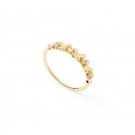 Gold-plated metal with white zircon.