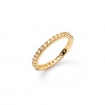 Gold-plated metal with white zircon.