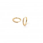 Metal chapado en oro con circonita blanca.