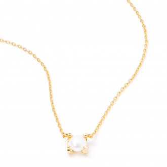 METAL NECKLACE WITH PEARL