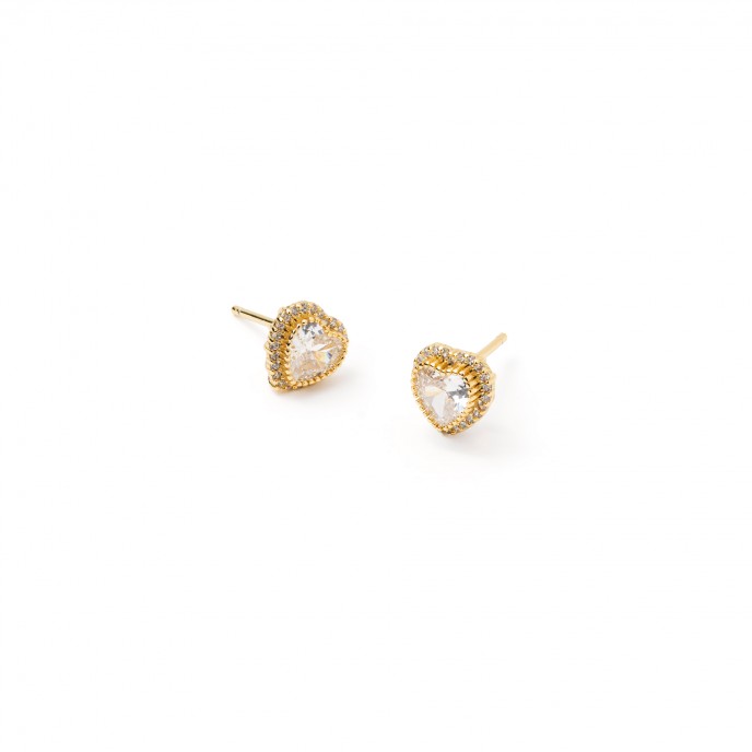 HEART METAL EARRINGS