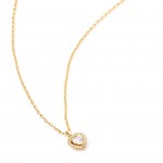 Metal Plaqueado a Ouro com Zirc�o Branco