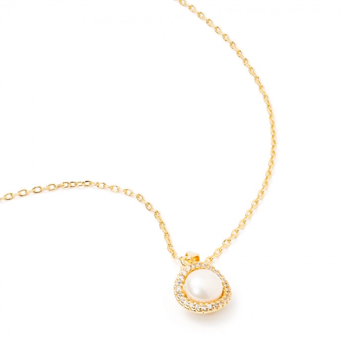 COLLAR CON PERLA DE METAL