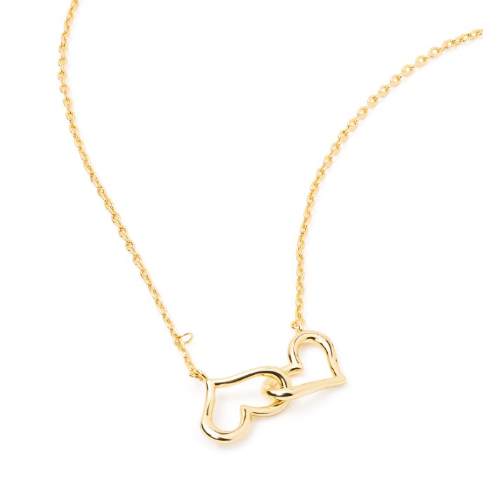 METAL NECKLACE WITH HEARTS
