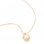 Metal Plaqueado a Ouro com Zirc�o Branco