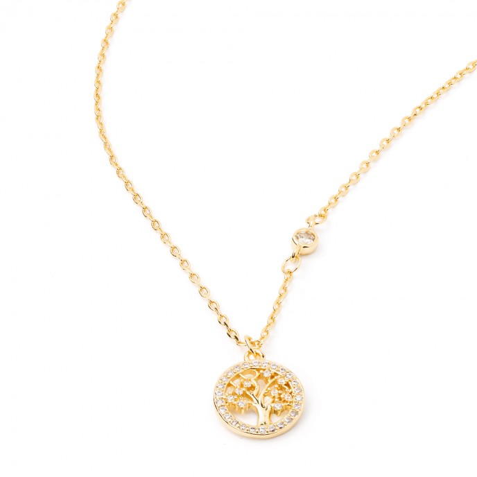 METAL NECKLACE WITH TREE OF LIFE