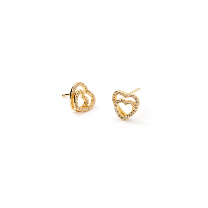PENDIENTES CORAZONES DE METAL