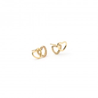 PENDIENTES CORAZONES DE METAL