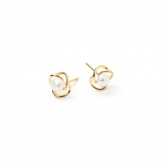 PENDIENTES PERLA DE METAL