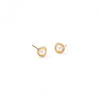 PENDIENTES PERLA DE METAL